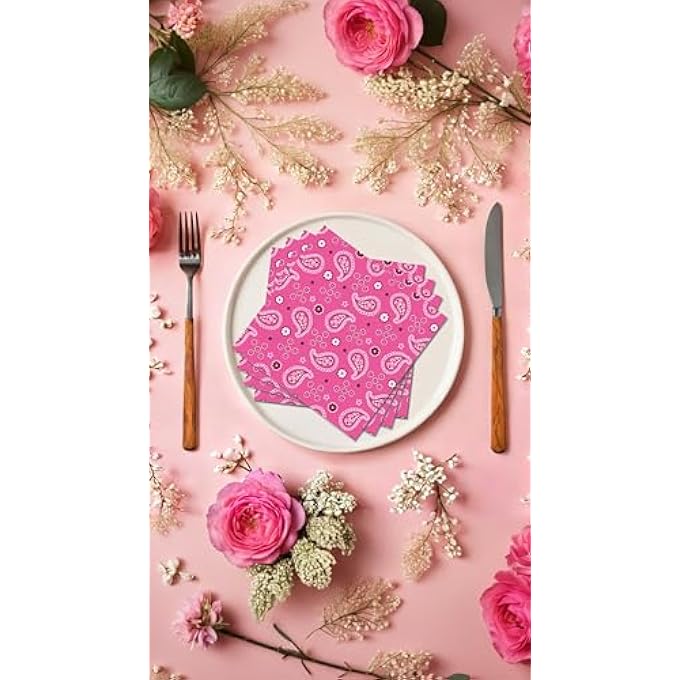 COWGIRL COWBOY PARTY NAPKINS SET40PCS DISPOSABLE PAPER LUNCHEON NAPKINS FOR THEME PARTIES & EVENTS - Image 5